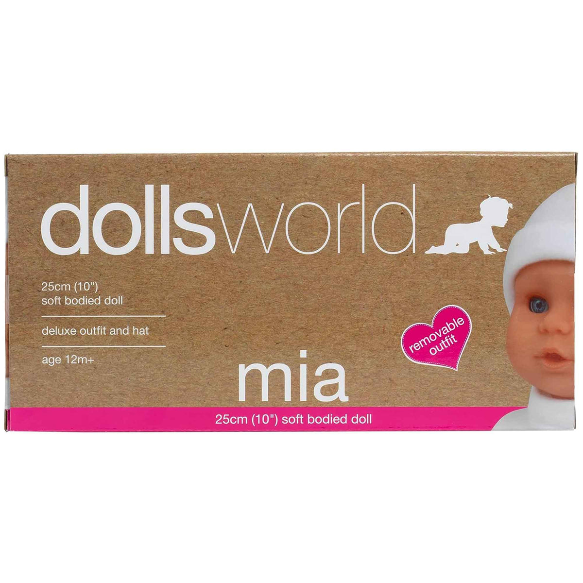 Dolls World Mia 25cm (10&quot;) Soft Bodied Doll