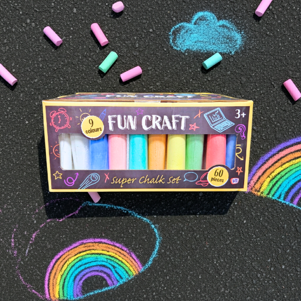 Fun Craft Pavement Chalk Set - 60 Jumbo Chalk's