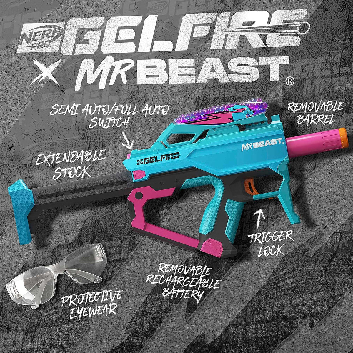NERF Pro Gelfire Mythic Blaster x Mr Beast
