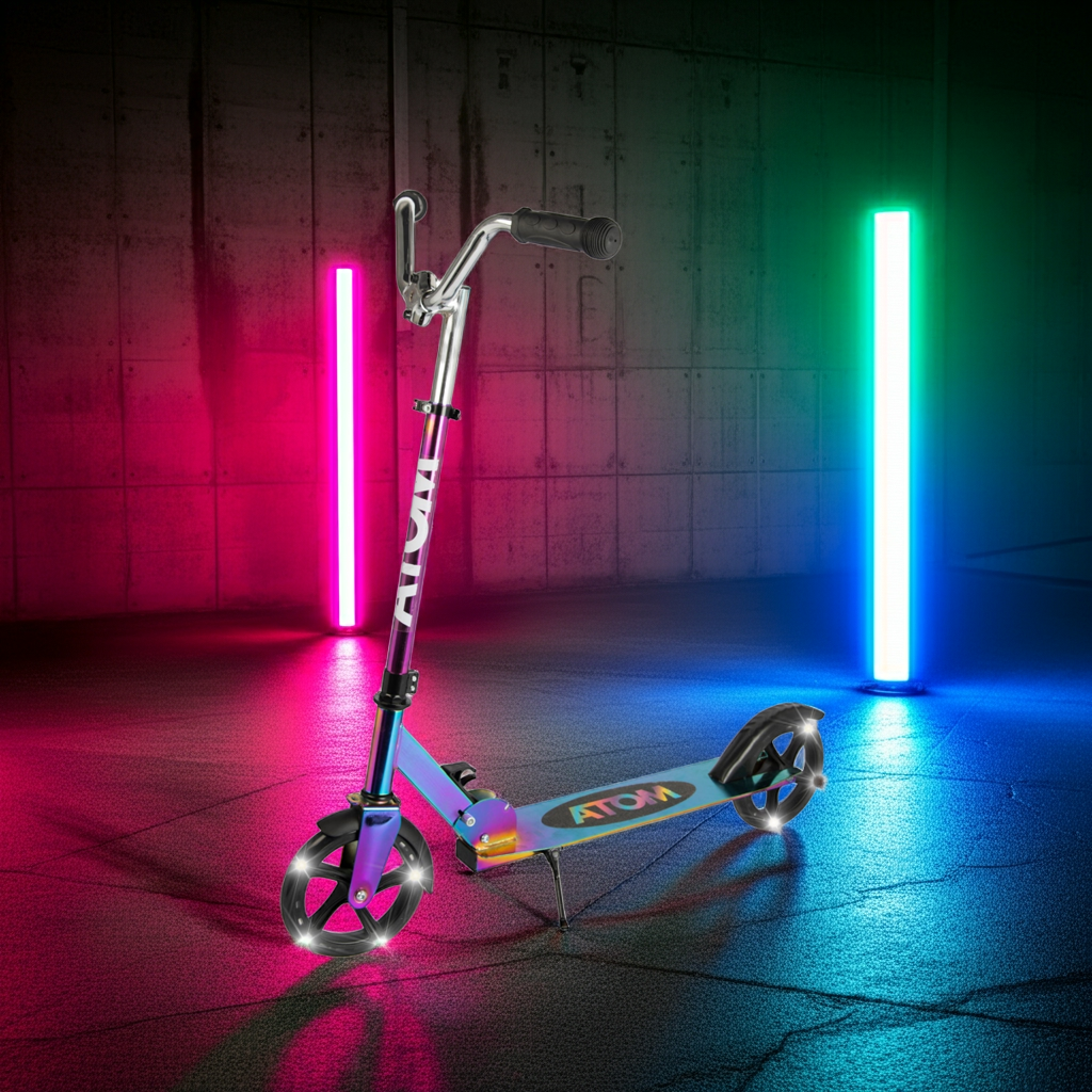 ATOM Light Up Neo Chopper Max 180 Scooter