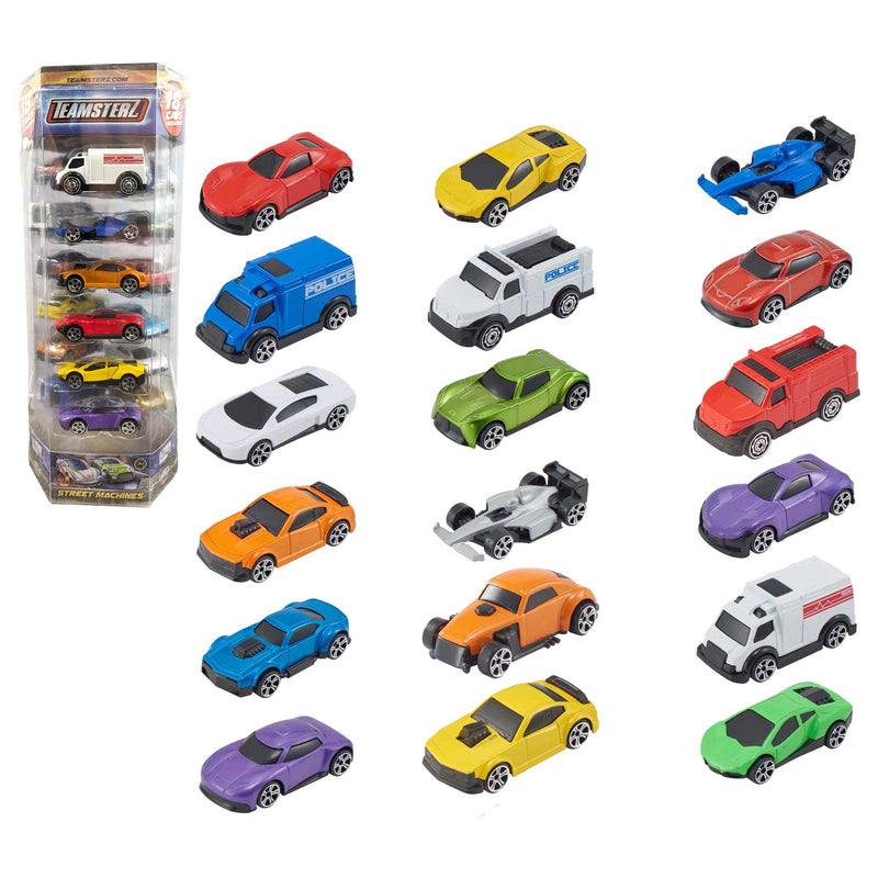 Teamsterz Street Machine Toy Car Multipack | 18 Included