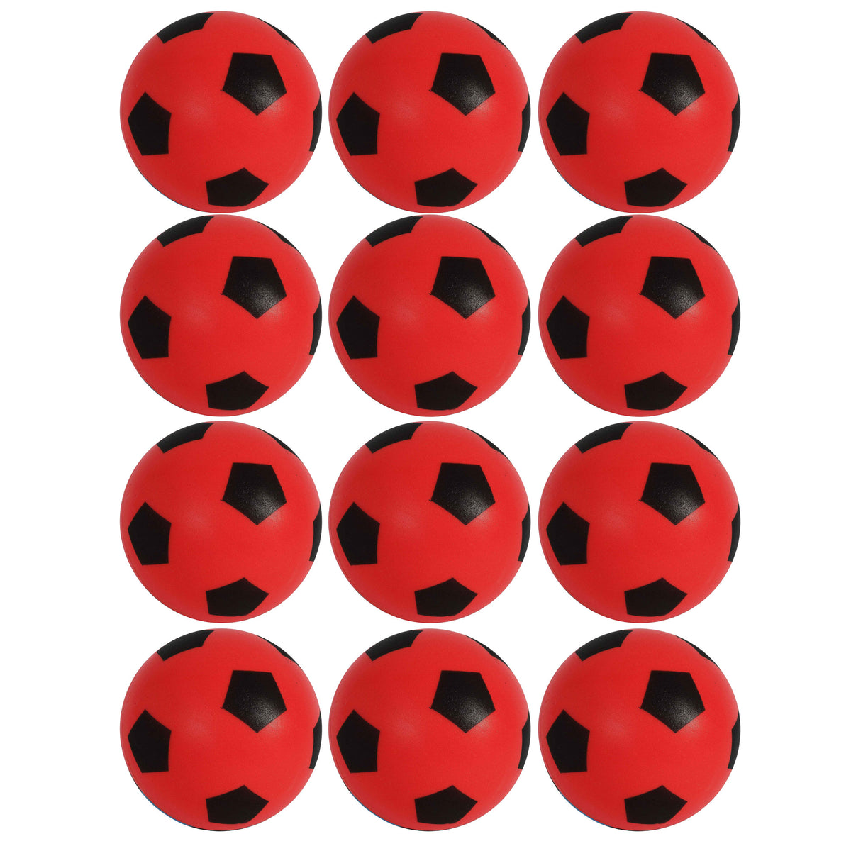 Foam Football Pack Of 12 - Red (20cm) Footballs