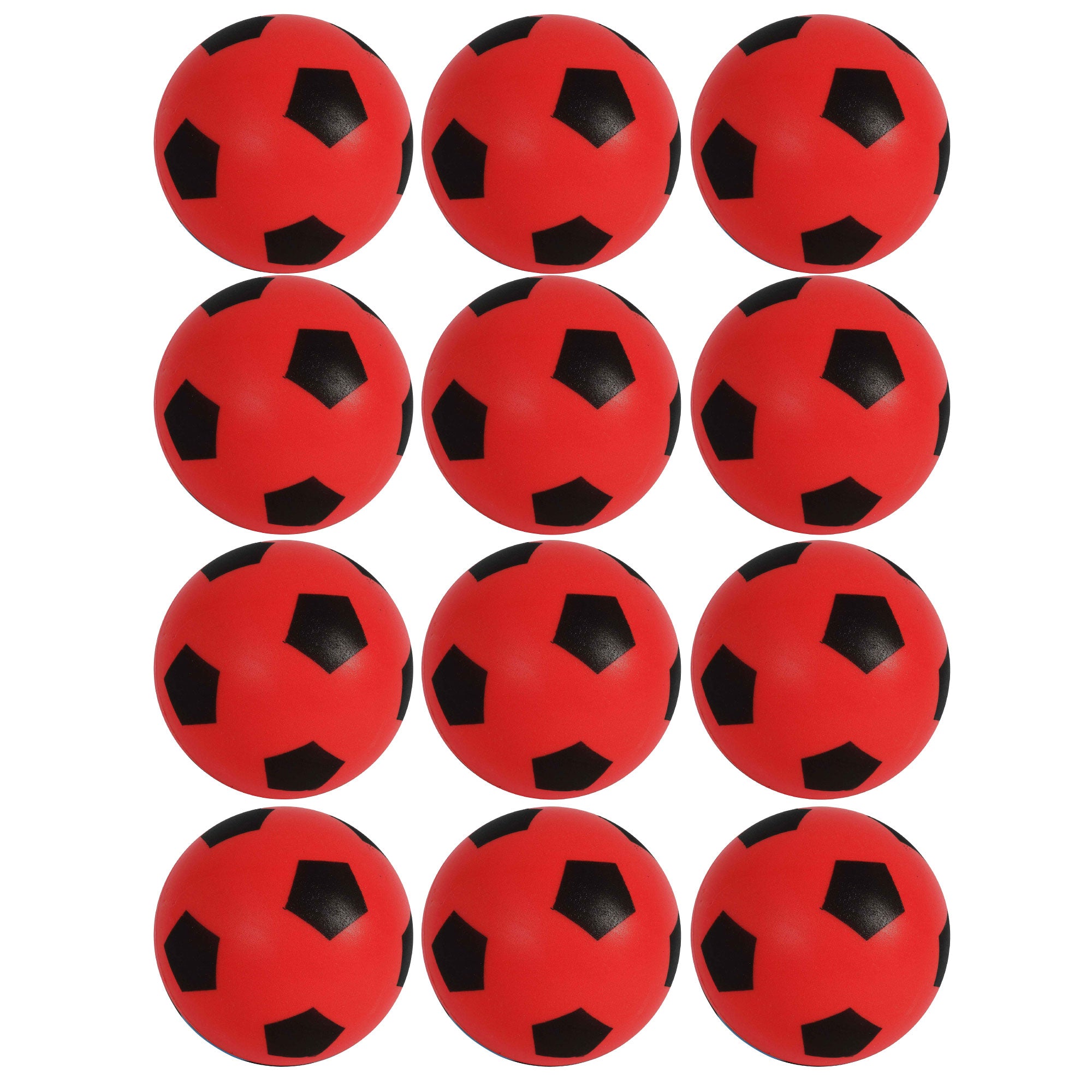 Foam Football Pack Of 12 - Red (20cm) Footballs