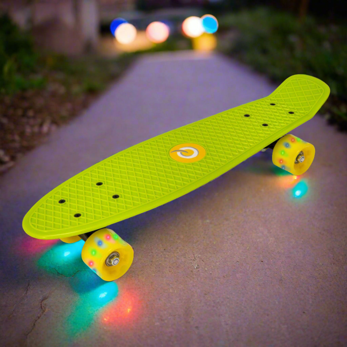 EVO Light-Up Penny Board - Lime &amp; Yellow