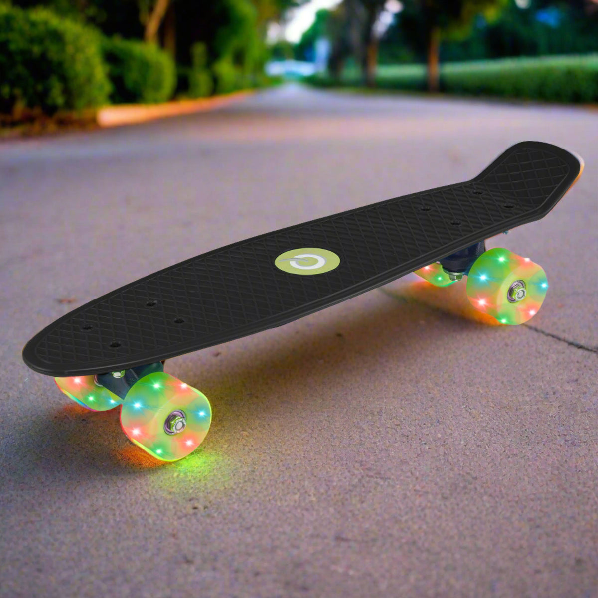 EVO 22&quot; Light Up Penny Board - Black Skateboards