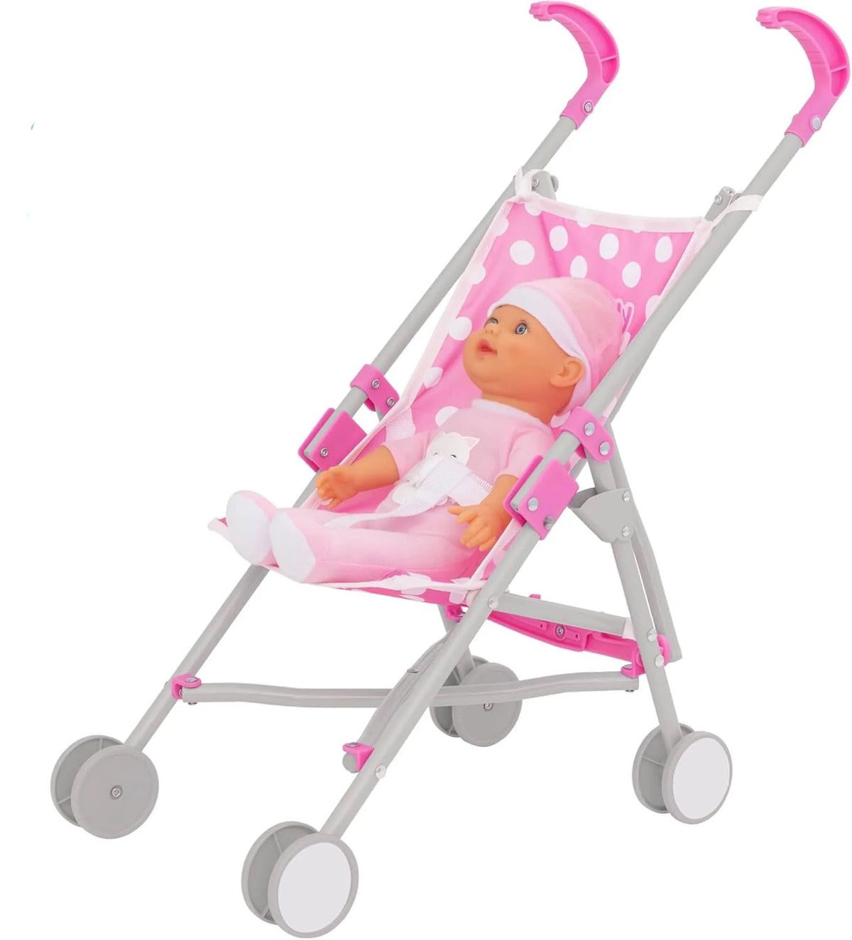 Dolly Tots Single Stroller Dolls Pram Doll included