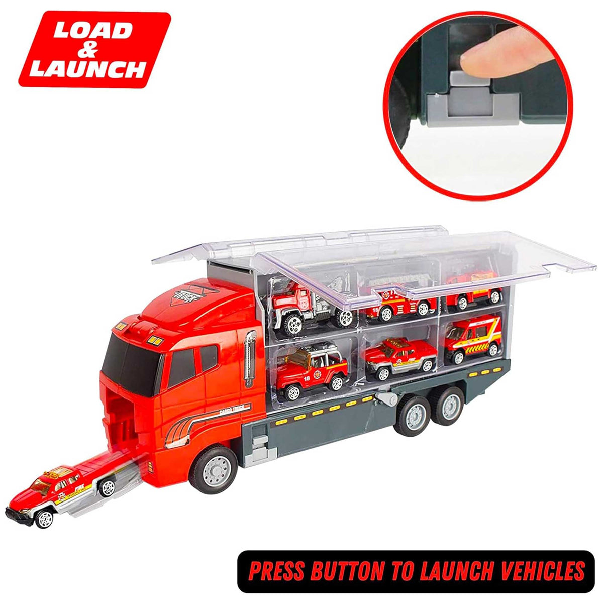 Teamsterz Fire Service Transporter Toy Truck Playset