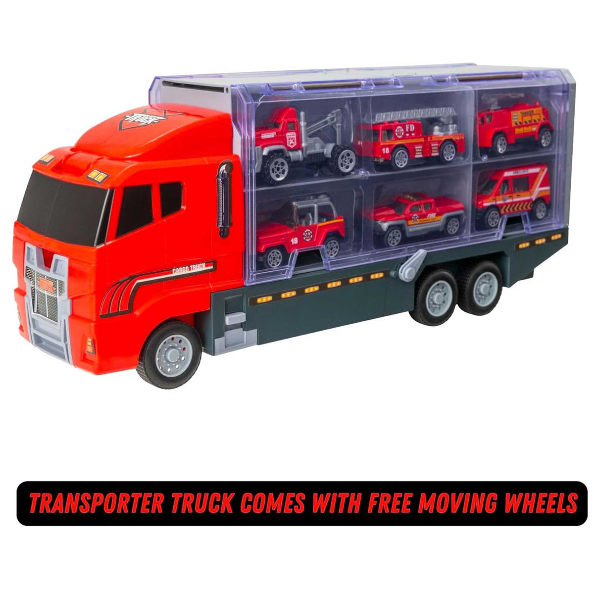 Teamsterz Fire Service Transporter Toy Truck Playset