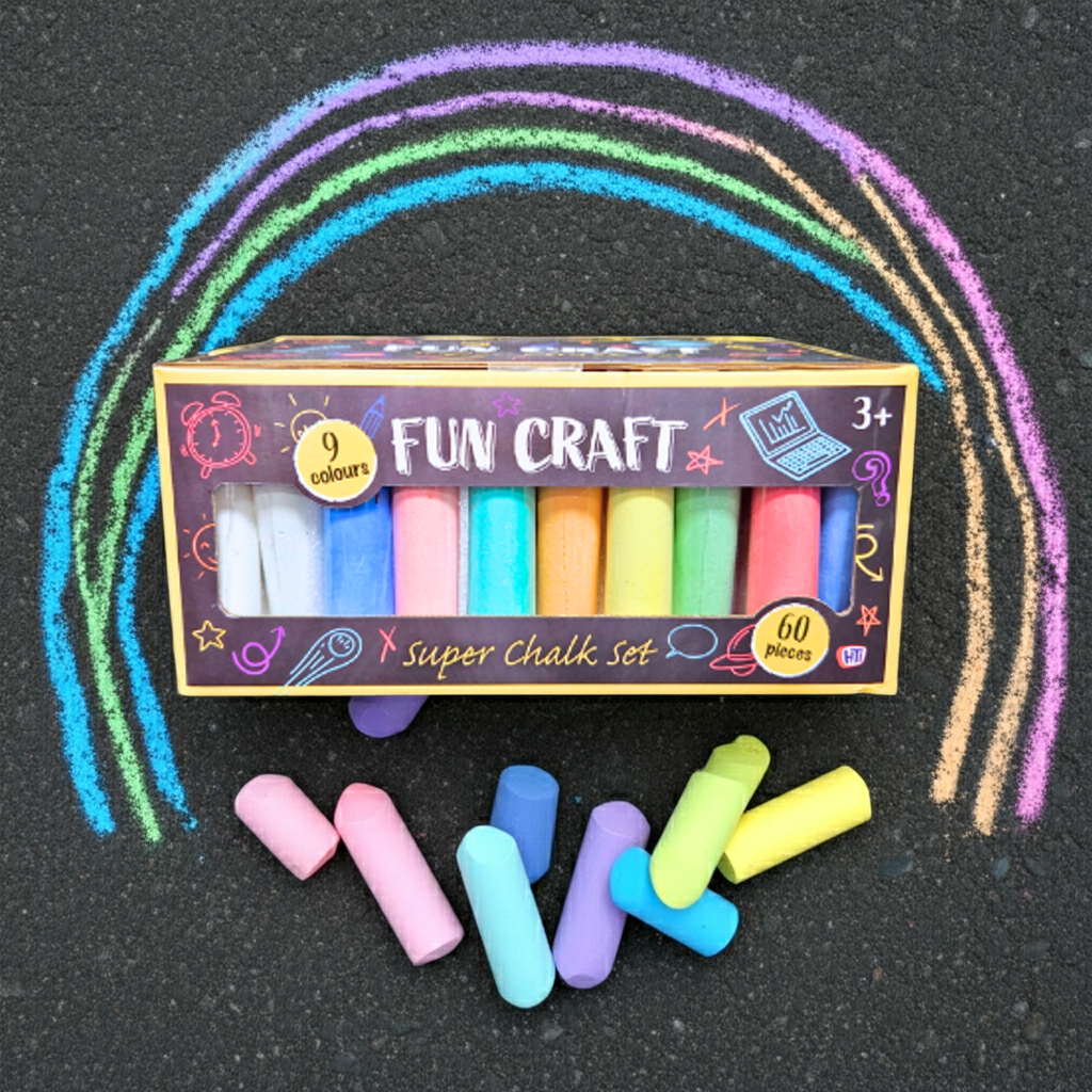 Fun Craft Pavement Chalk Set - 60 Jumbo Chalk's