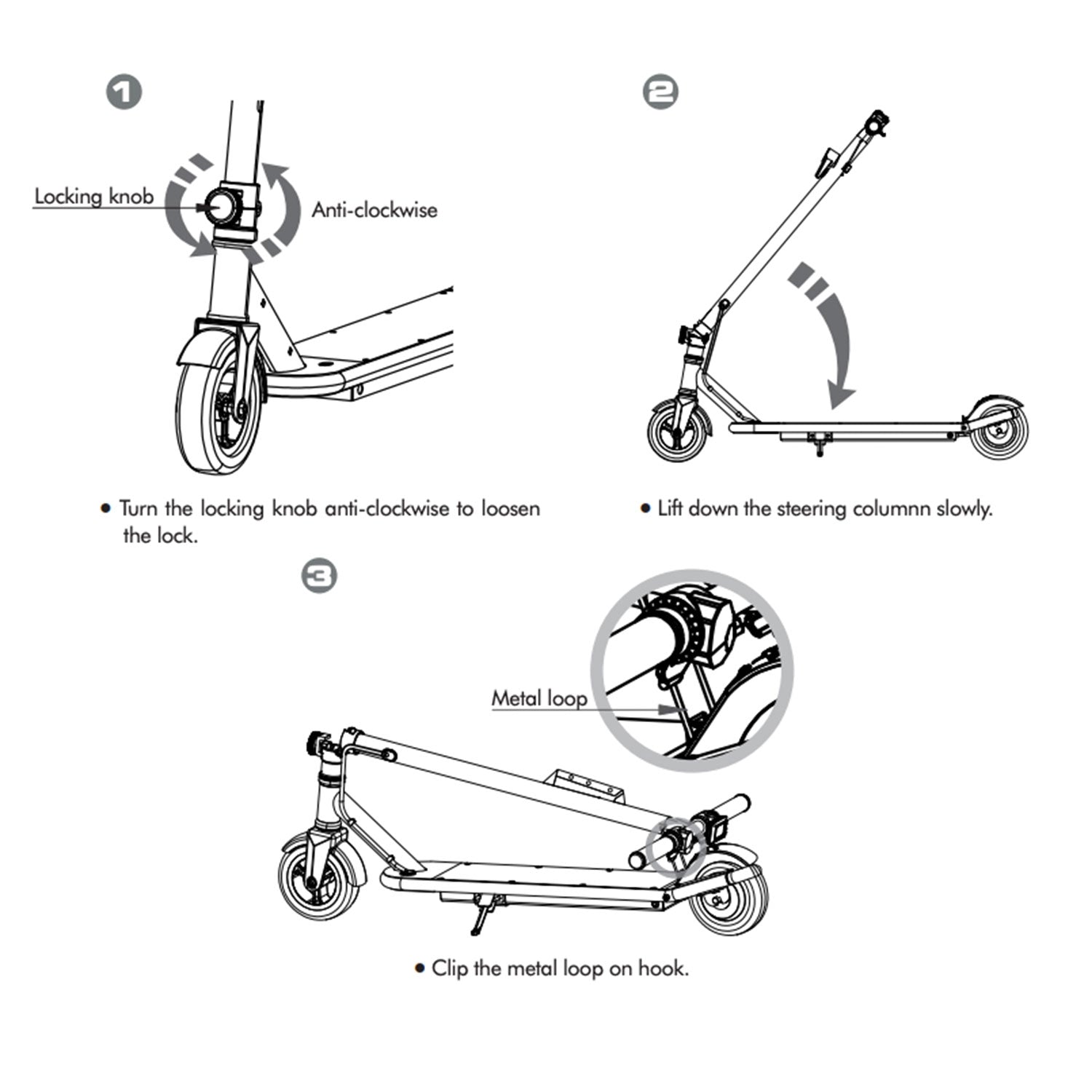 how to fold the EVO VT3 Folding Scooter