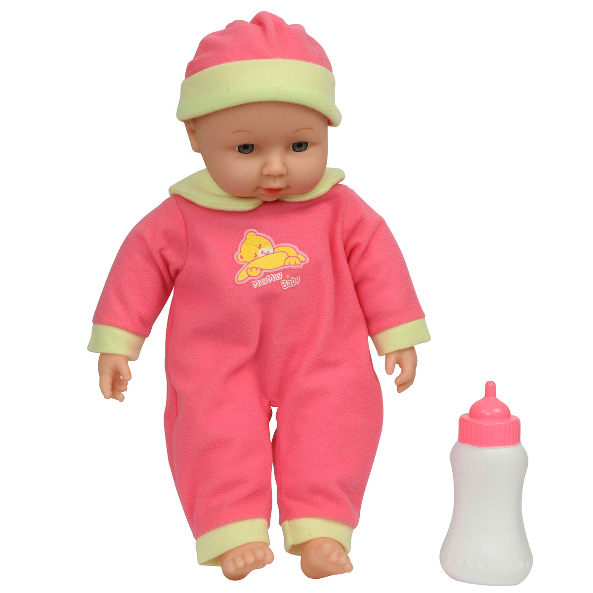 BabyBoo Bed Time Baby Doll with Bottle - Pink