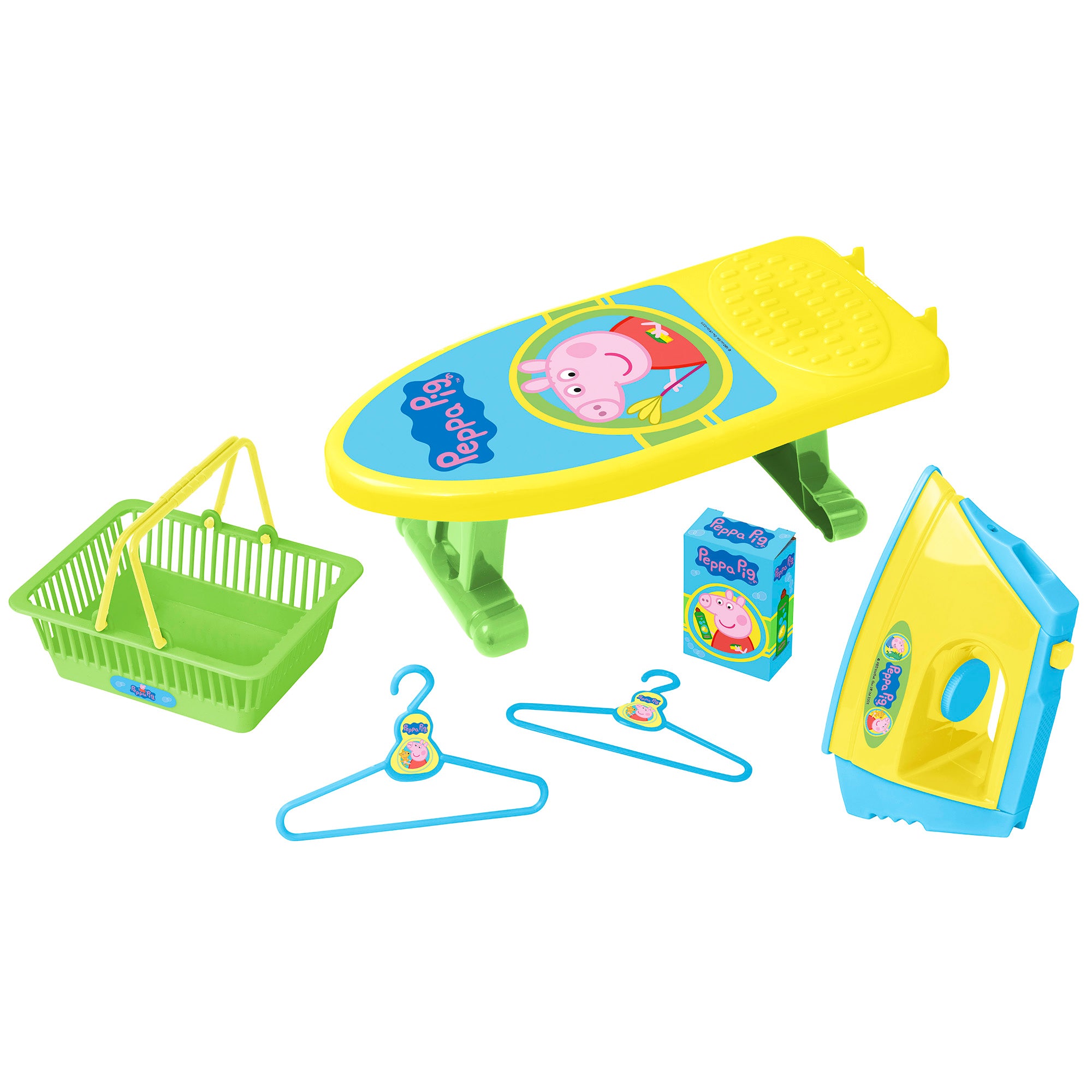 image of the peppa pig little helper set - ironing board, basket, hangers and iron