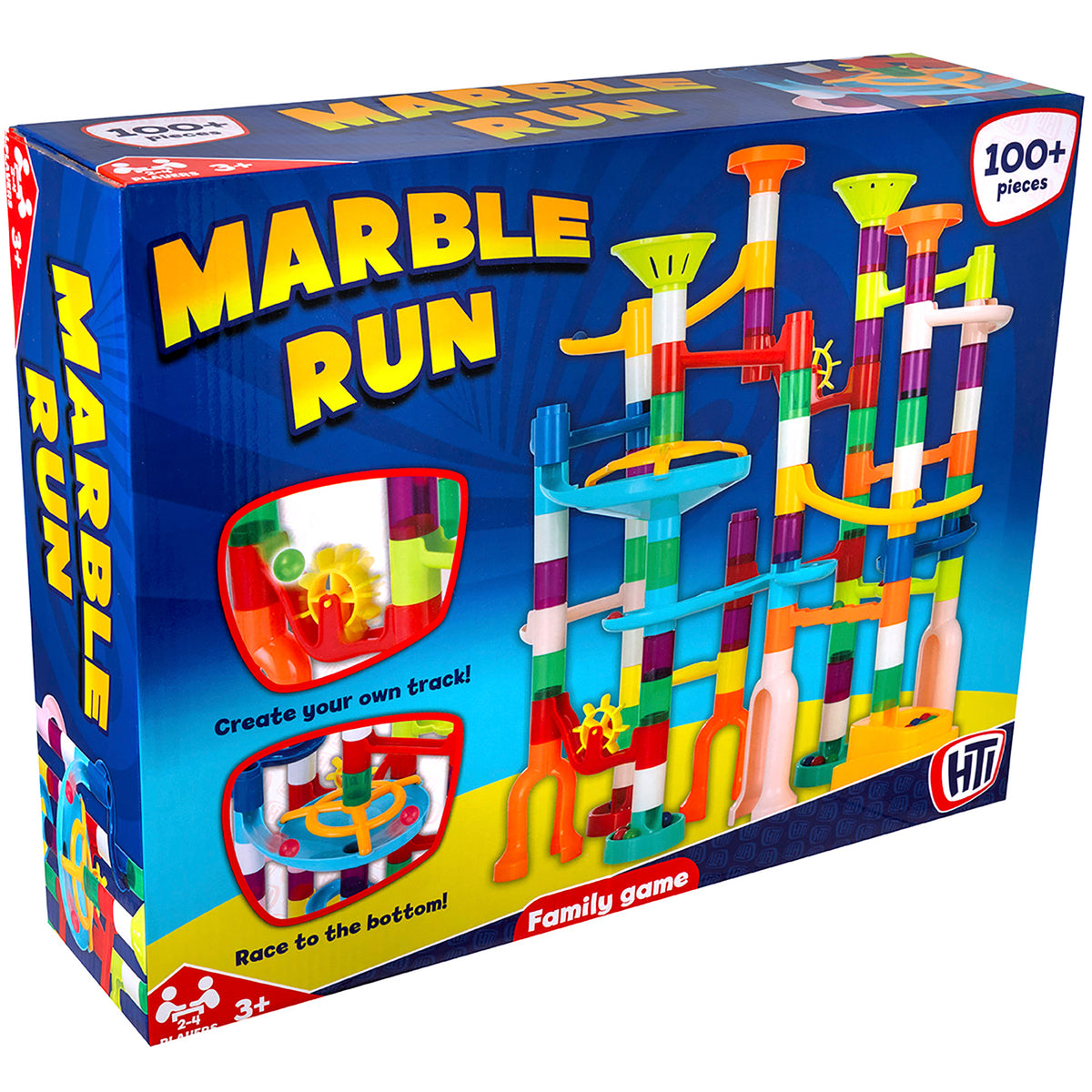 Box image of 100+ piece Marble Run from HTI