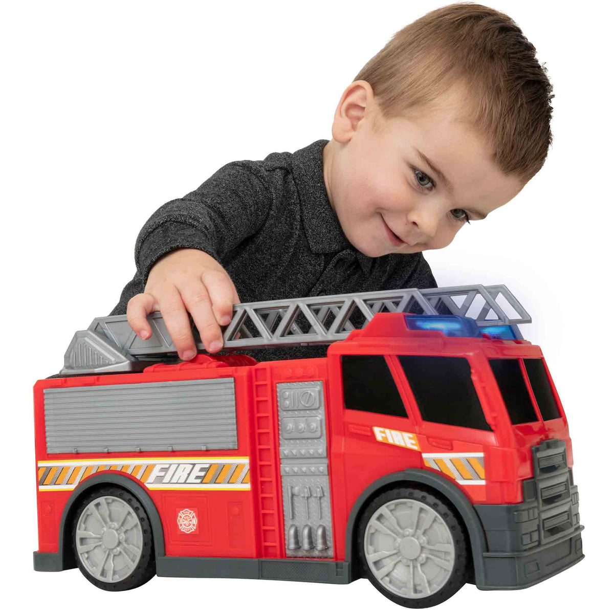 Teamsterz Mighty Machines Medium Light &amp; Sound Fire Engine Cars &amp; Transporters