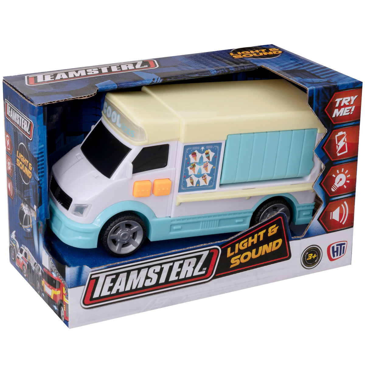 Teamsterz Mighty Machines Small Light &amp; Sound Ice Cream Truck Cars &amp; Transporters