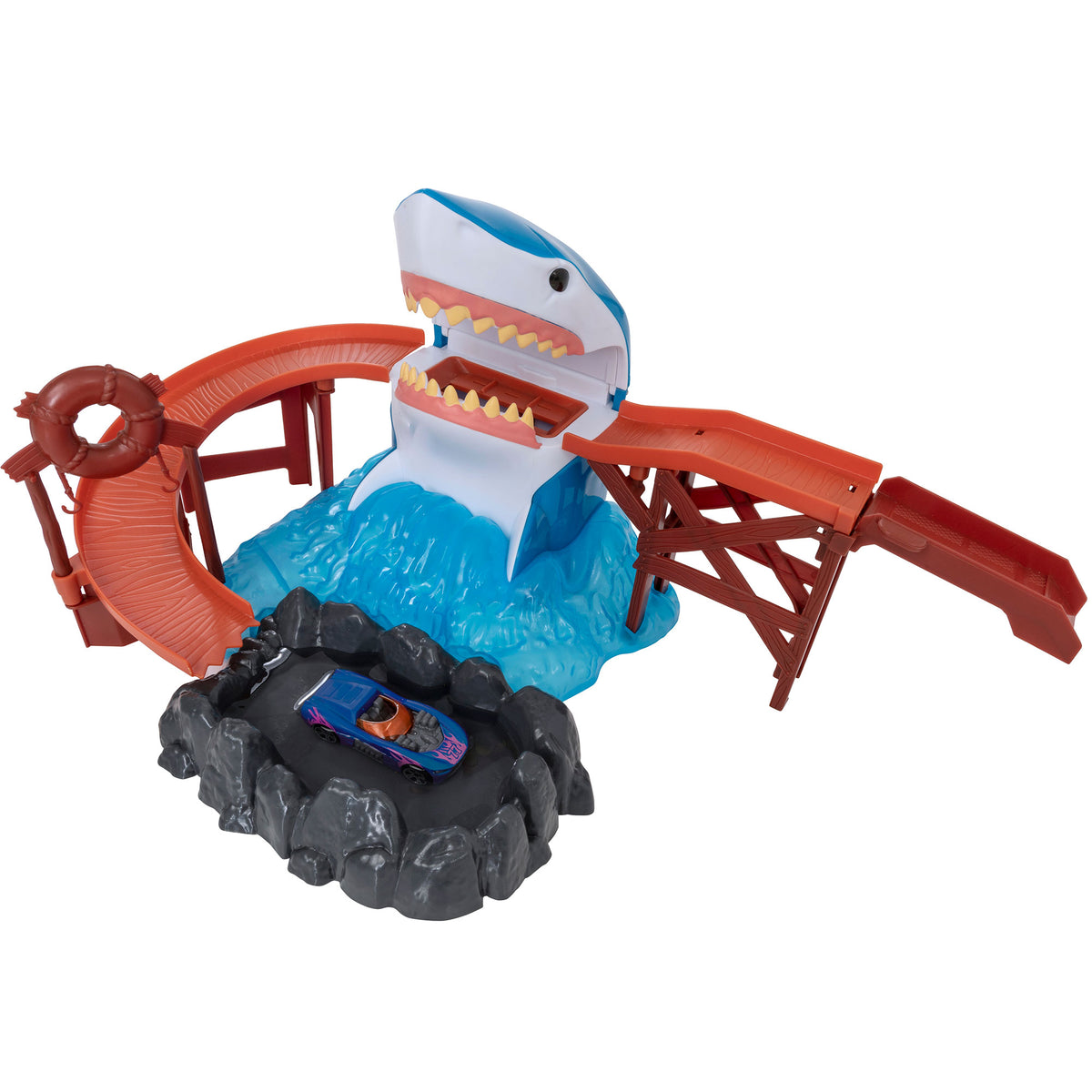 Teamsterz Colour Change Shark Bite Play Set - With 5 Cars