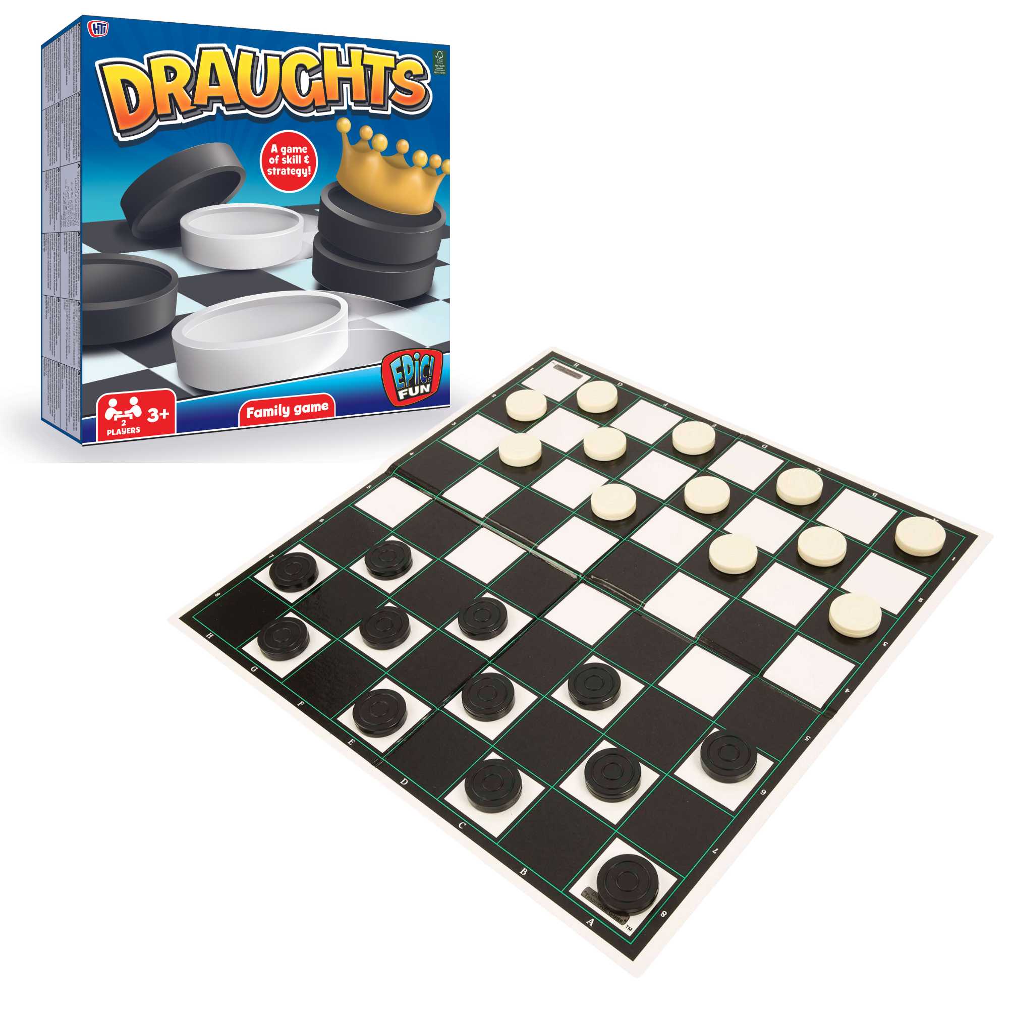 Kids Draughts Set Boxed Family Games
