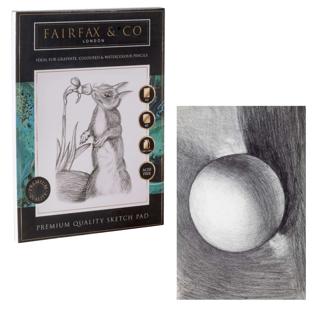 & A4 Sketch Pad 40 Sheets – Premium Drawing Paper Pencil Graphite &