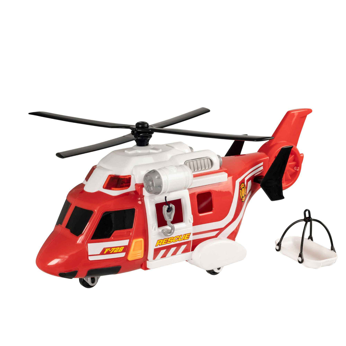 Teamsterz Mighty Machines Medium Light &amp; Sound Fire Rescue Helicopter Helicopters &amp; Planes