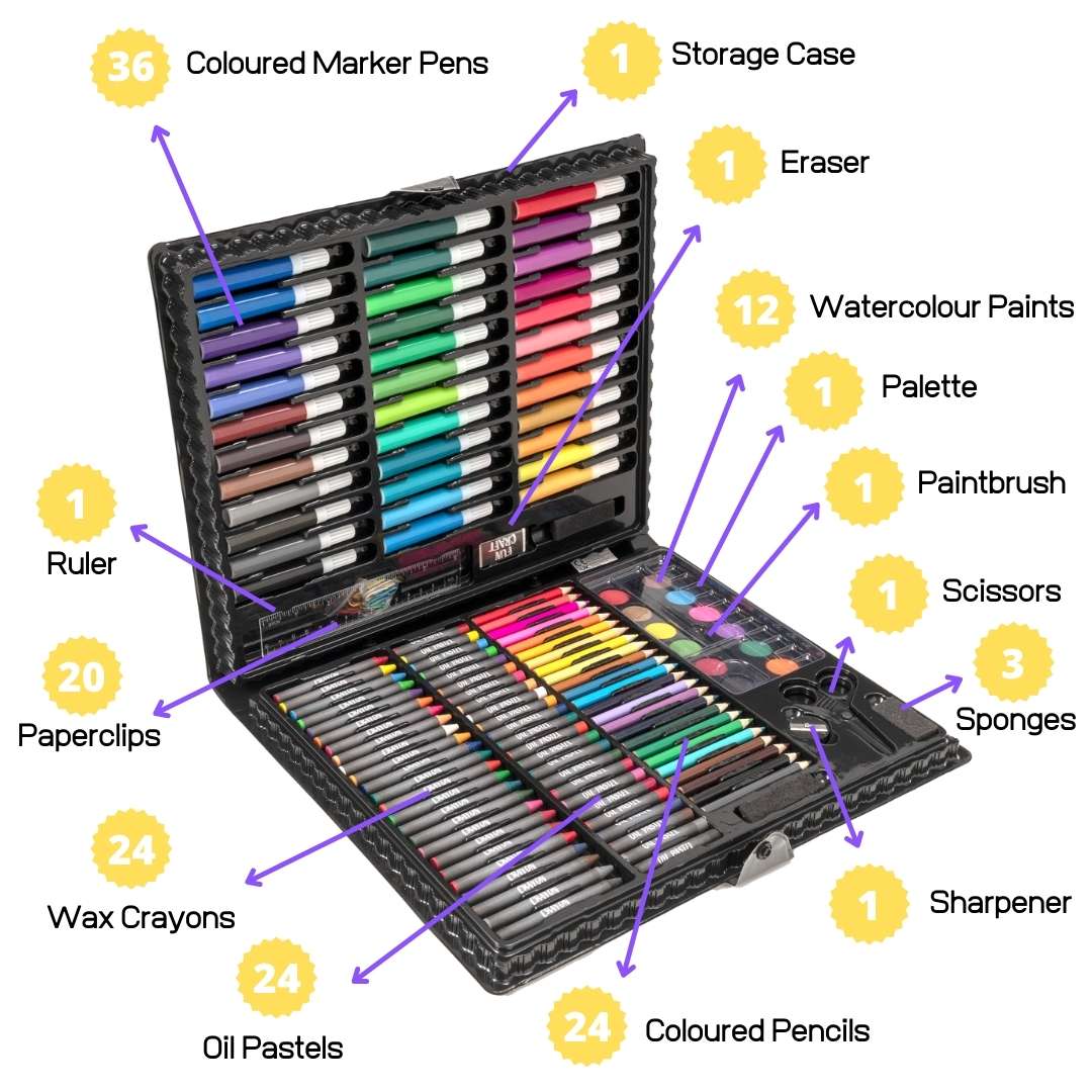 Fun Craft Mixed Media Arts Set - 150 Pieces Art Supplies