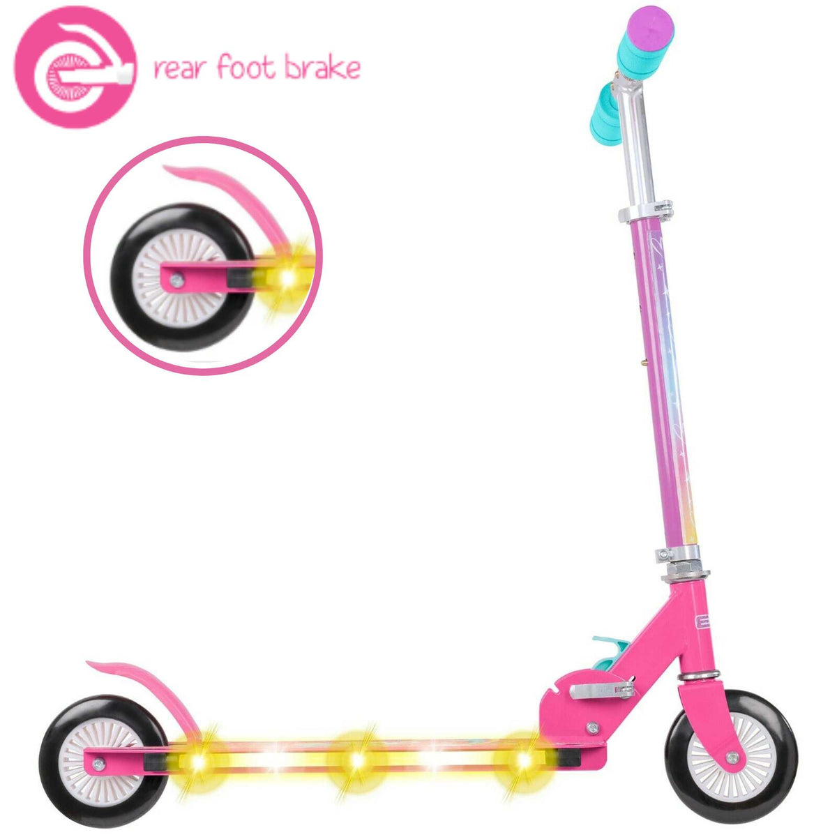 EVO Light Up Inline Scooter | Unicorn Edition