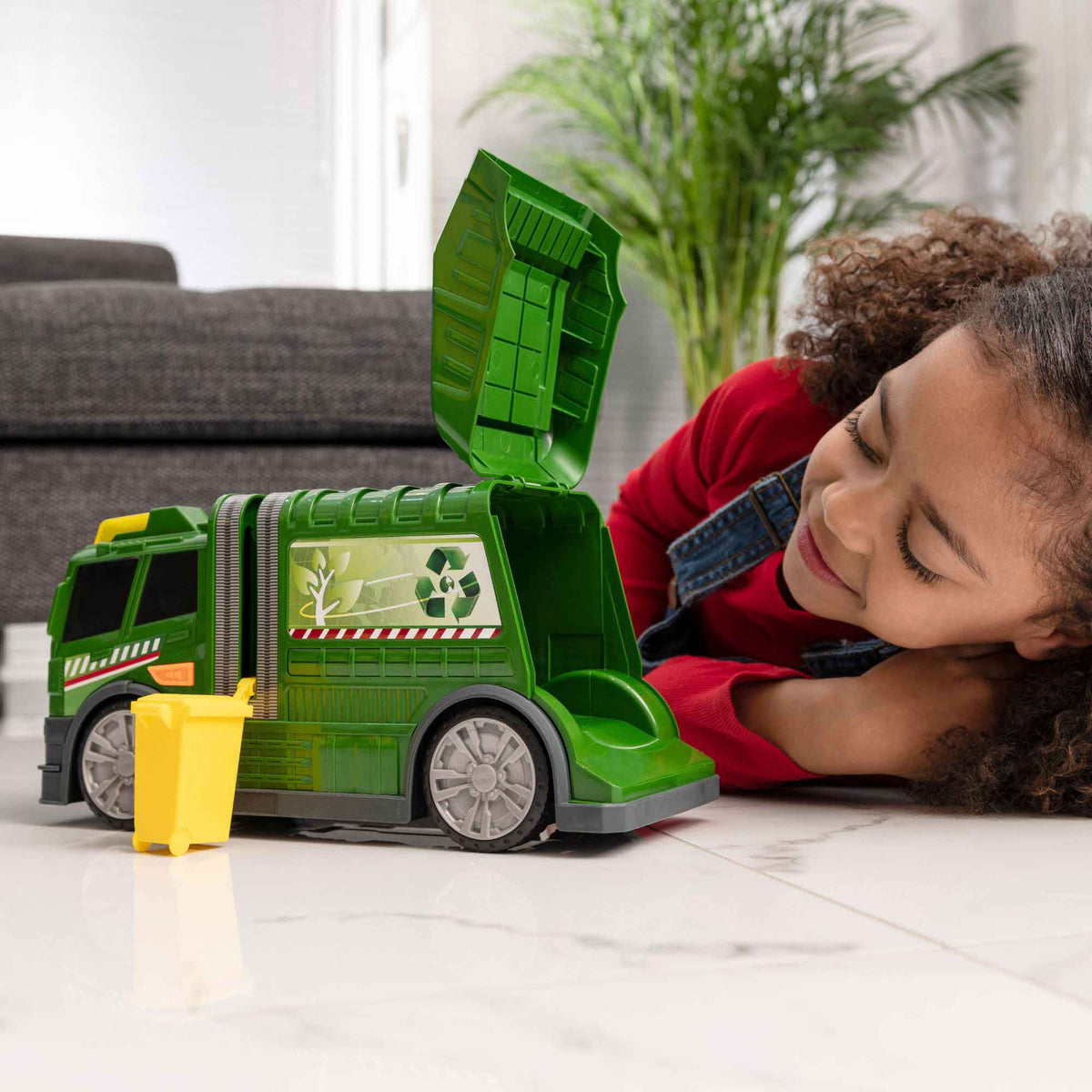 Teamsterz Mighty Machines Medium Light &amp; Sound Recycling Truck Cars &amp; Transporters