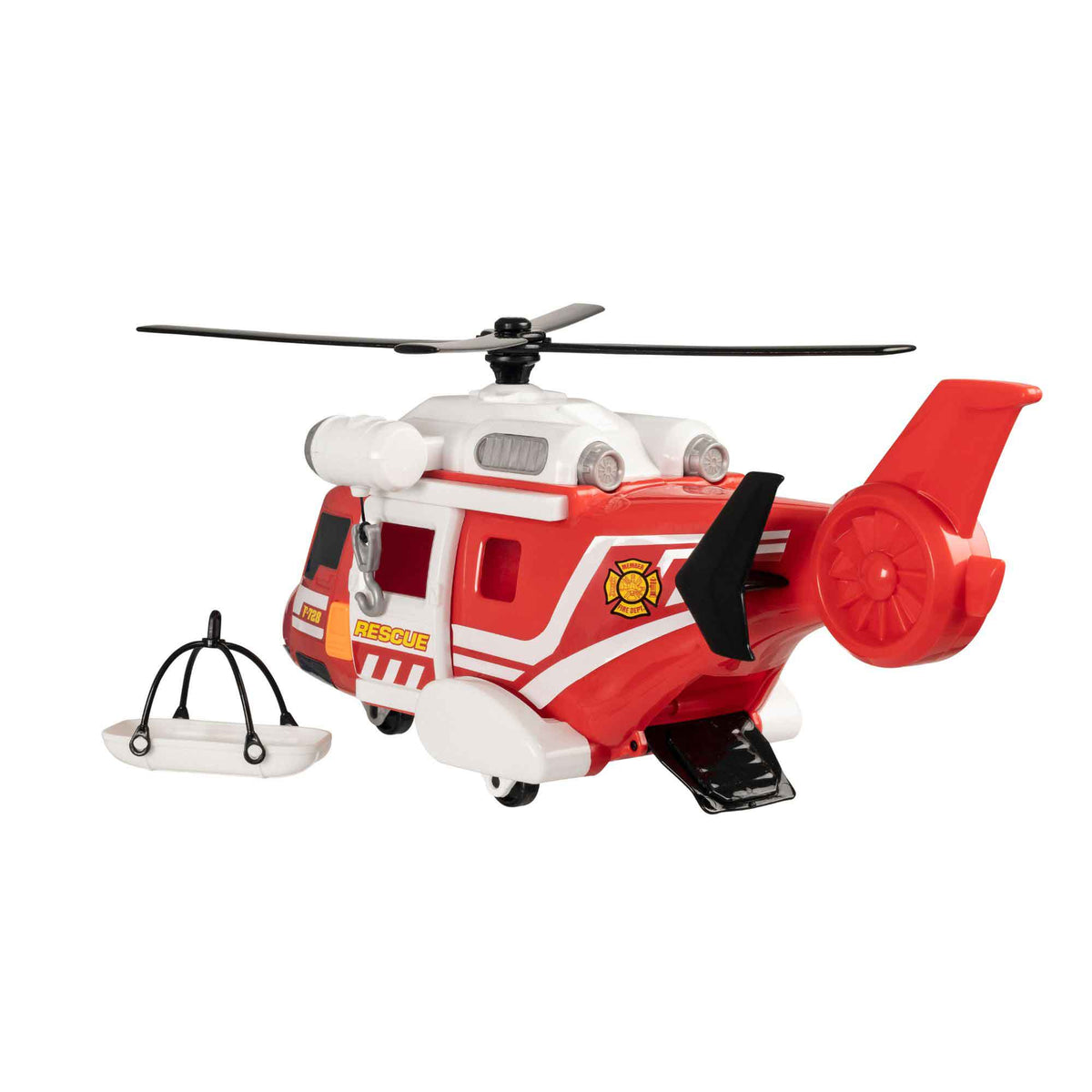 Teamsterz Mighty Machines Medium Light &amp; Sound Fire Rescue Helicopter Helicopters &amp; Planes