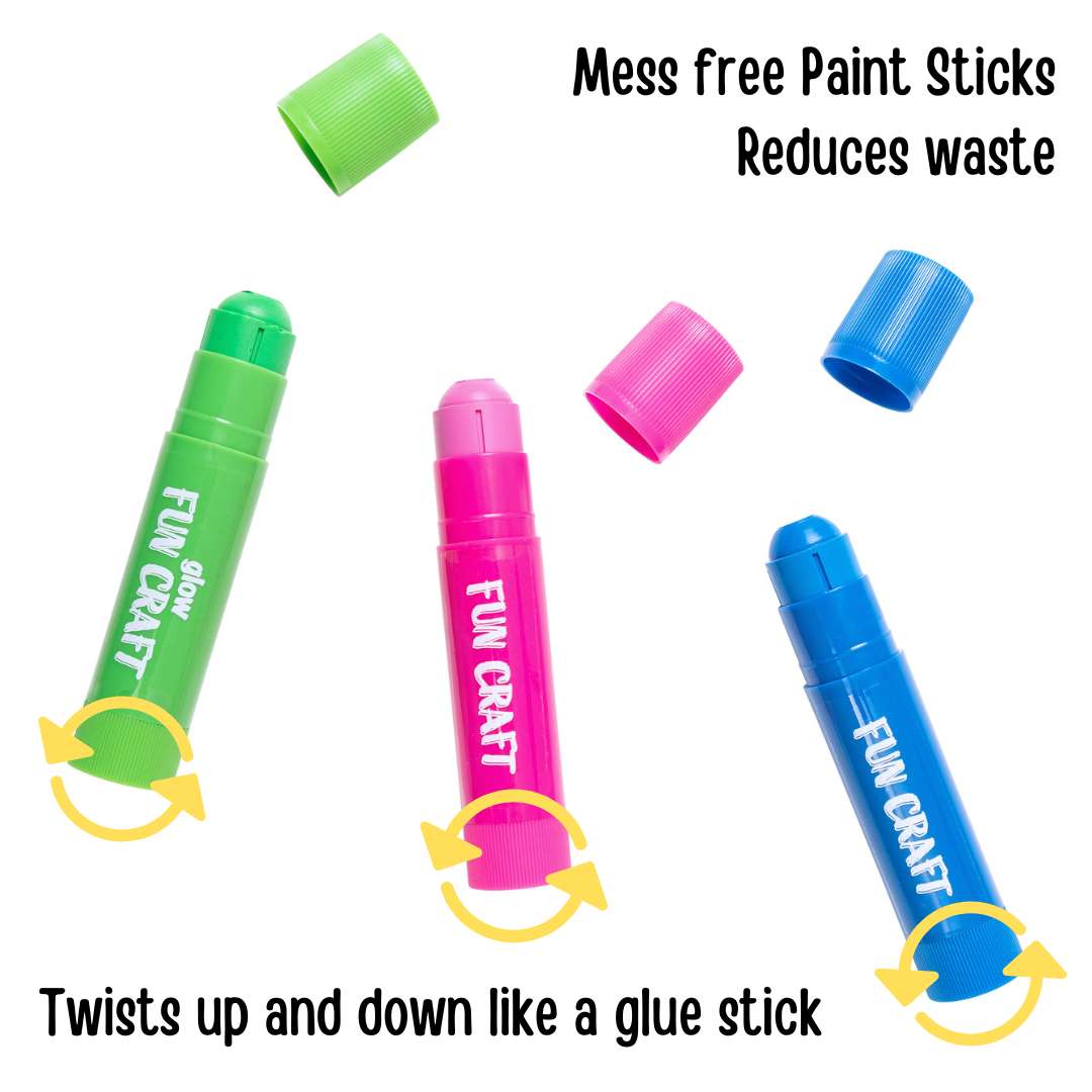 Fun Craft Tempera Paint Sticks - 24 Paint Sticks Art Supplies