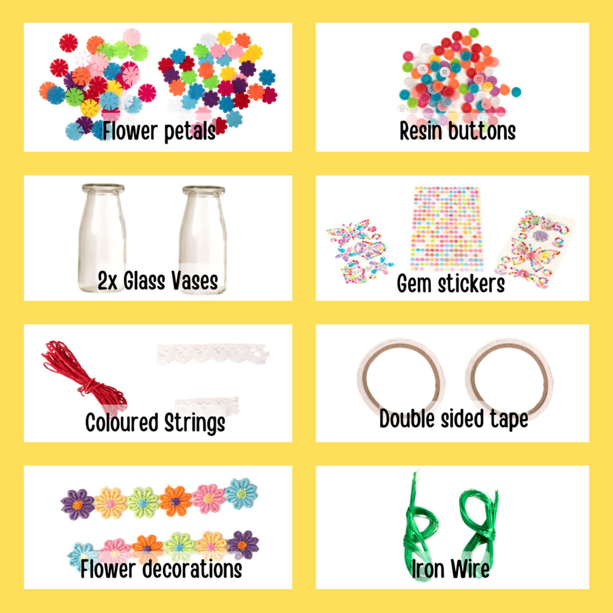 Fun Craft Make Your Own Flower Bouquet - 300+ Pieces Craft Kits