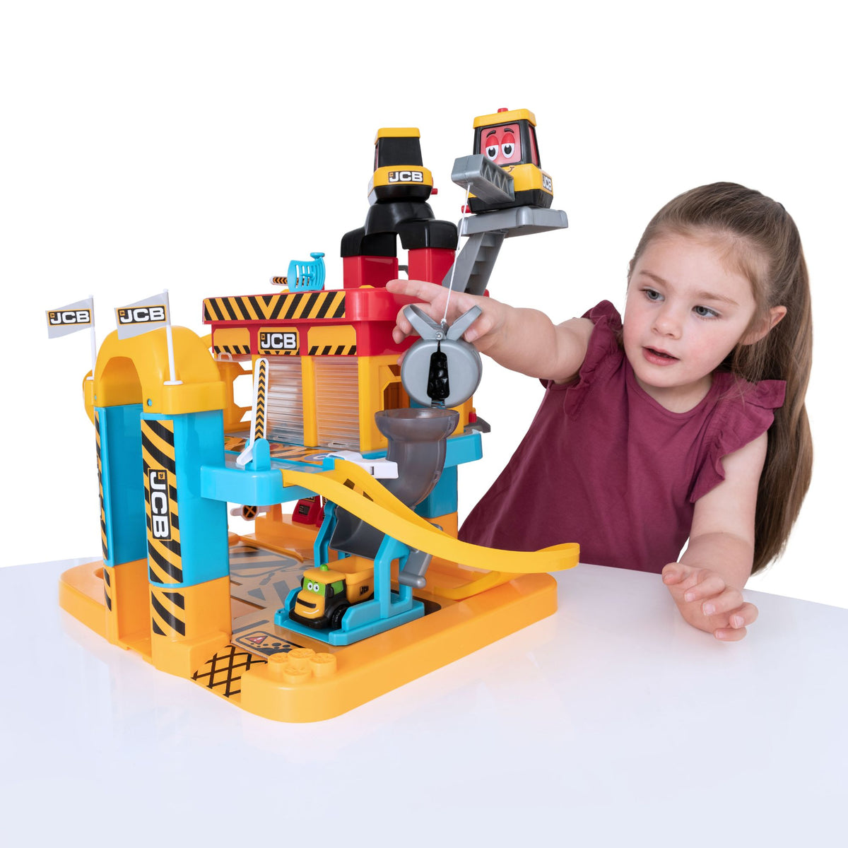 Teamsterz JCB My First 3 Level Garage - Includes Dougie Dump Truck Construction Vehicles