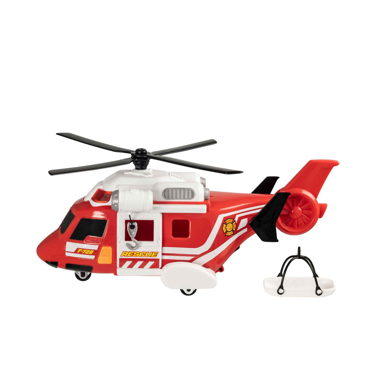Teamsterz Mighty Machines Medium Light &amp; Sound Fire Rescue Helicopter Helicopters &amp; Planes