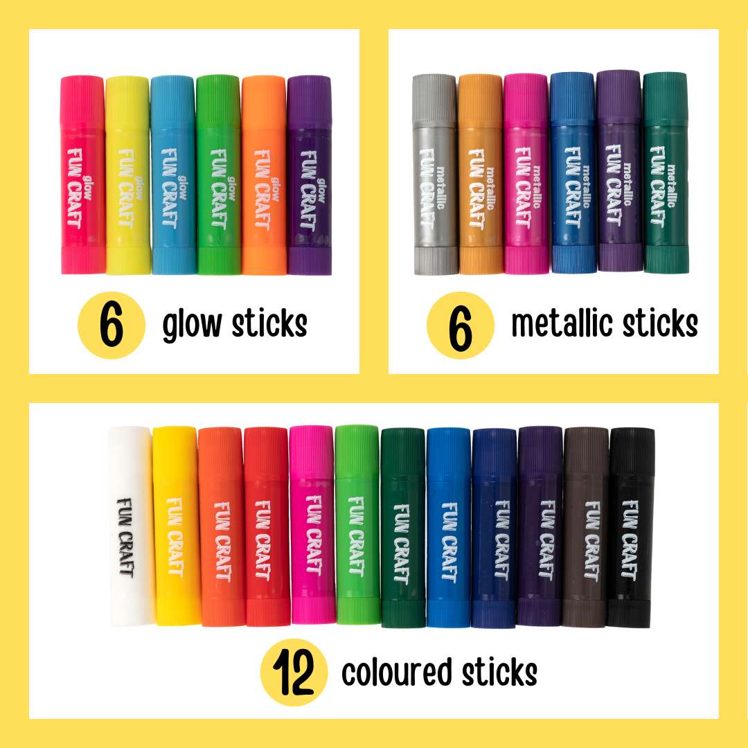 Fun Craft Tempera Paint Sticks - 24 Paint Sticks Art Supplies