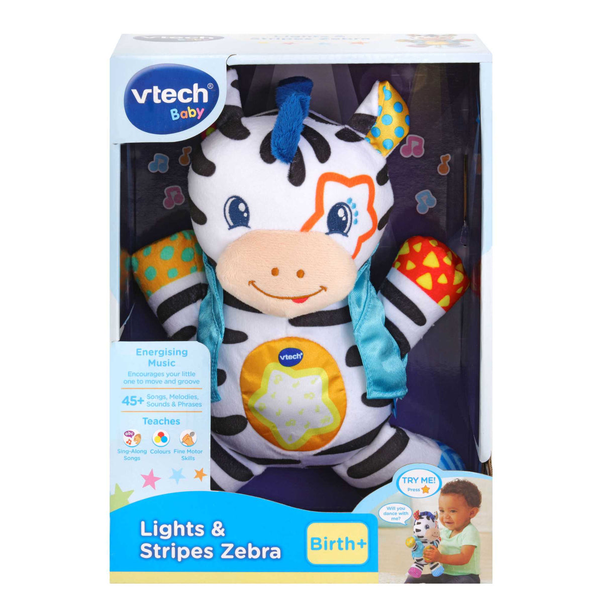 VTech Lights &amp; Stripe Zebra Toy Newborn &amp; Baby