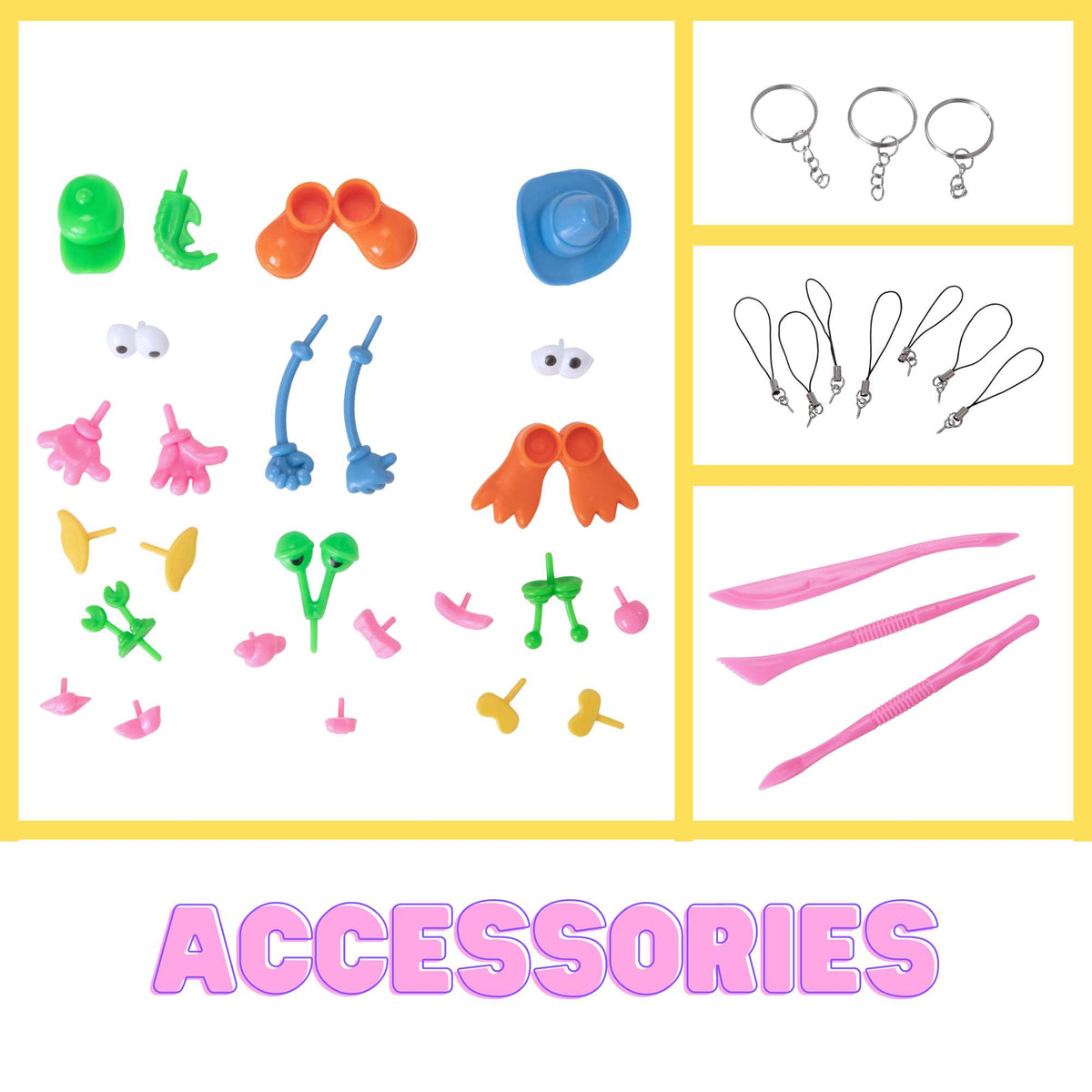 Fun Craft Magic Modelling Clay Kit - 60+ Pieces Craft Kits