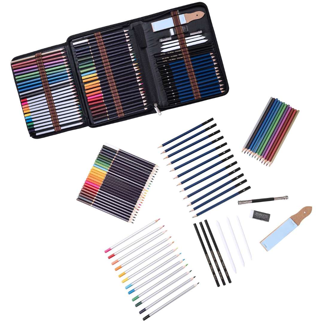 FairFax &amp; Co 72 Piece Pencil Drawing Set Drawing Sets