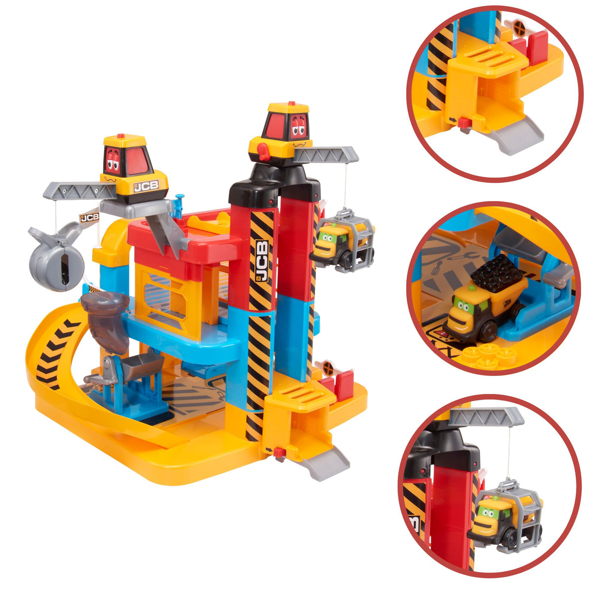 Teamsterz JCB My First 3 Level Garage - Includes Dougie Dump Truck Construction Vehicles