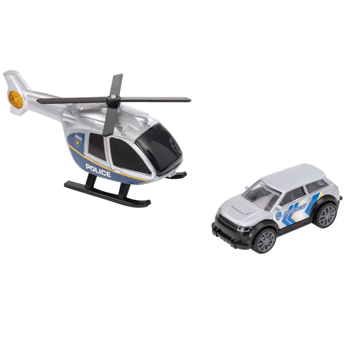 Teamsterz Mighty Machines Small Police Helicopter Transporter