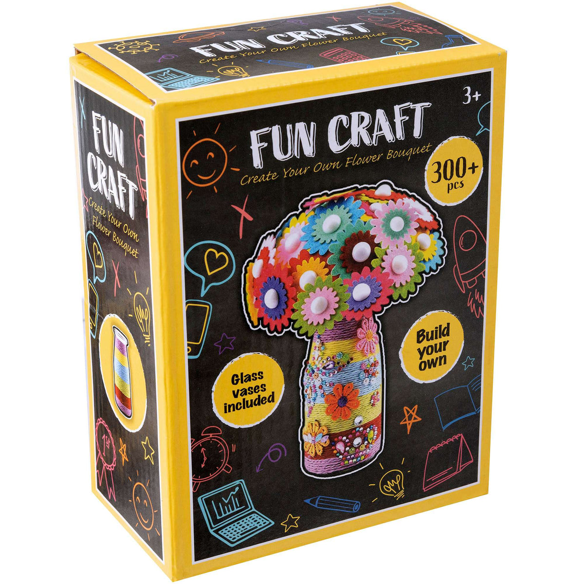 Fun Craft Make Your Own Flower Bouquet - 300+ Pieces Craft Kits