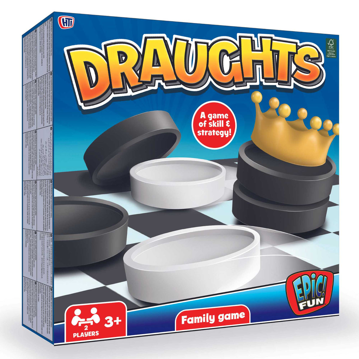 Kids Draughts Set Boxed Family Games