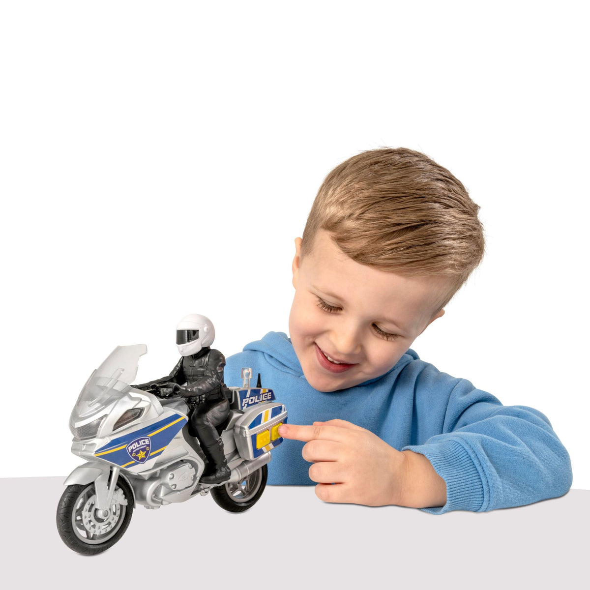 Teamsterz Mighty Machines Medium Police Bike Cars &amp; Transporters