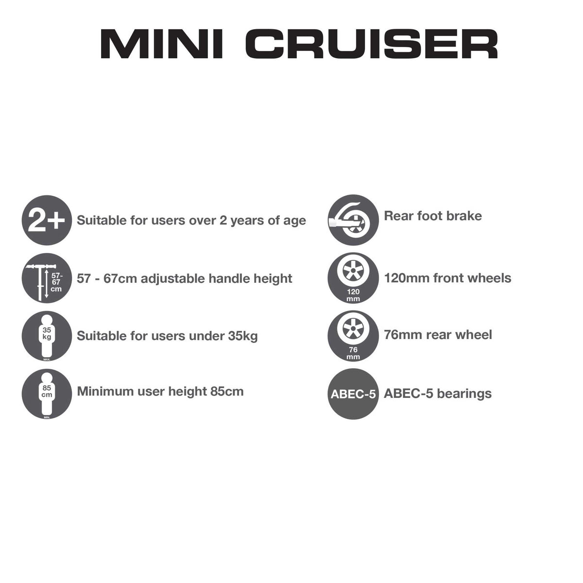 EVO Mini Cruiser 3 Wheeled Scooter For Kids | Purple