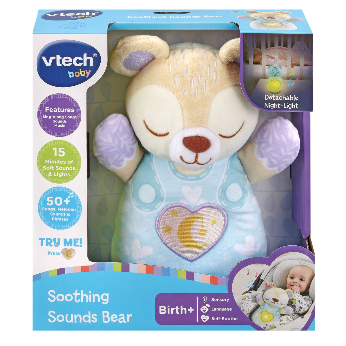 VTech Soothing Sound Bear | Blue Newborn &amp; Baby
