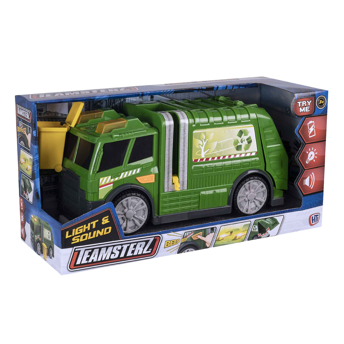 Teamsterz Mighty Machines Medium Light &amp; Sound Recycling Truck