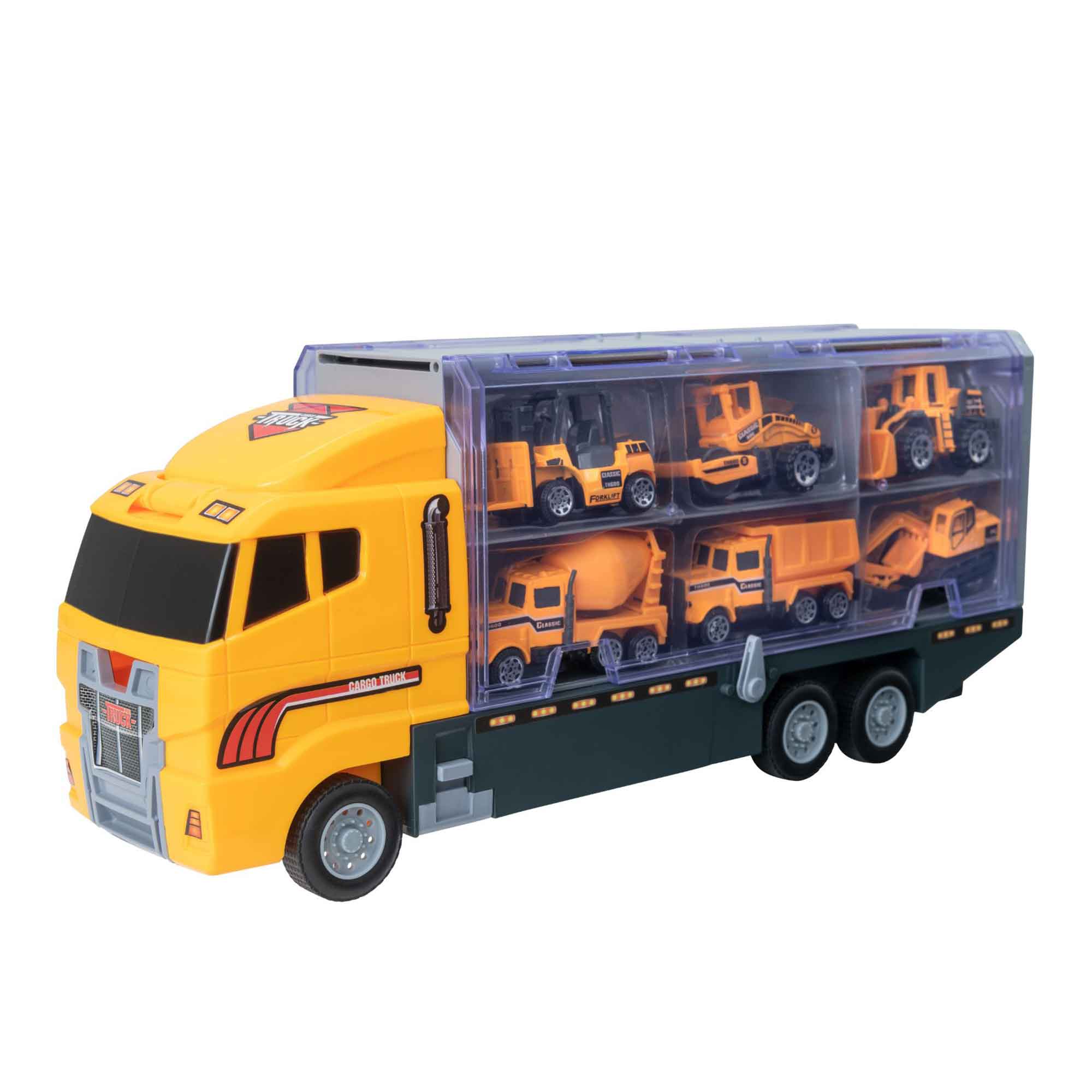 Construction Transporter Toy Truck Playset