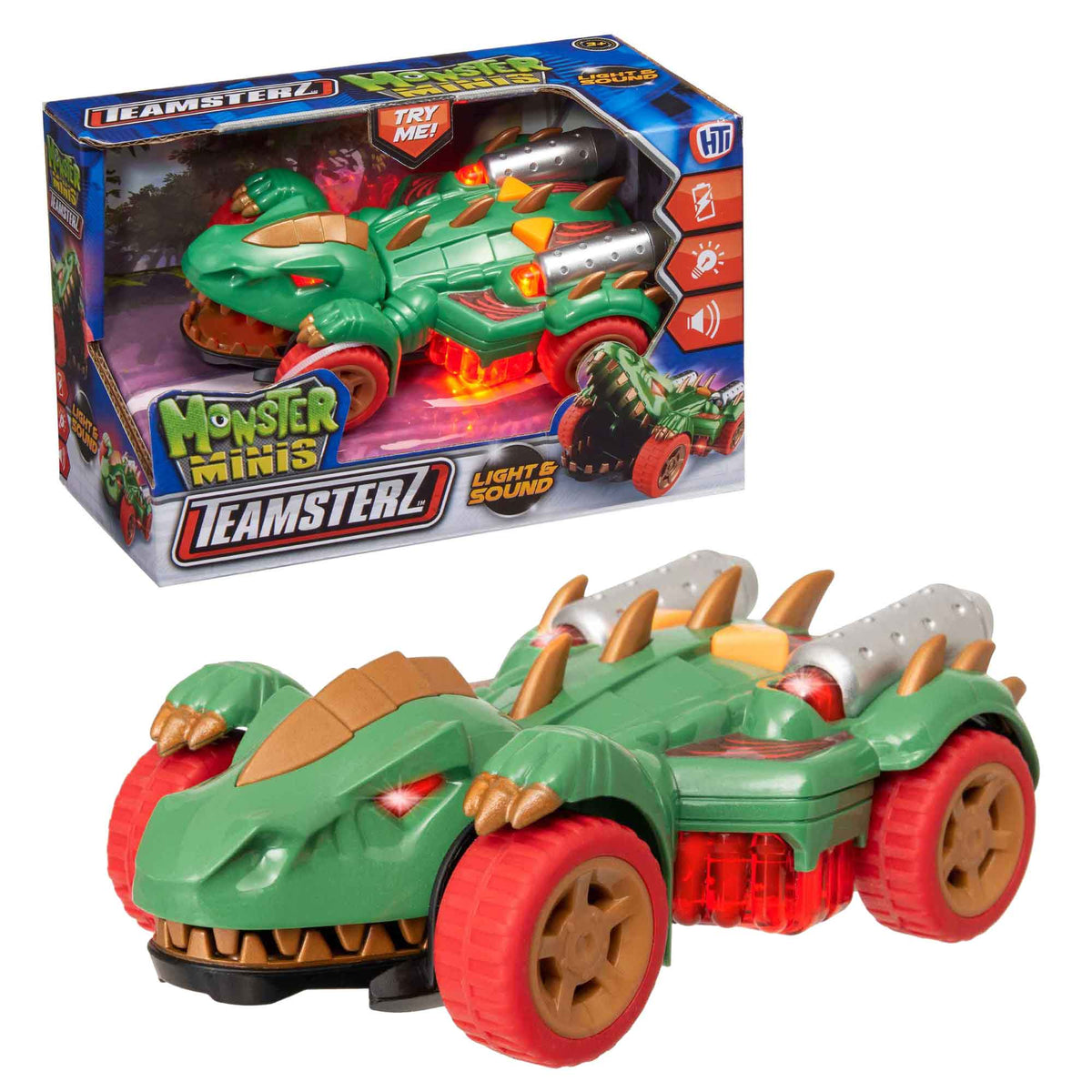 Teamsterz Monster Moverz Mini Dinosaur Car | Lights &amp; Sounds Cars &amp; Transporters