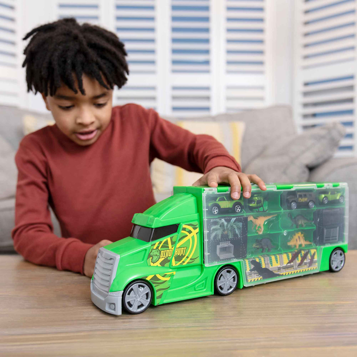 Teamsterz Large Dinosaur Car Transporter Cars &amp; Transporters