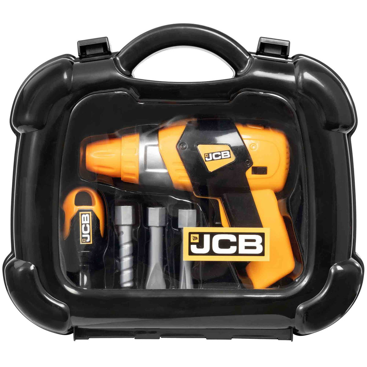 JCB Toy Drill with Case and Accessories - Battery Operated