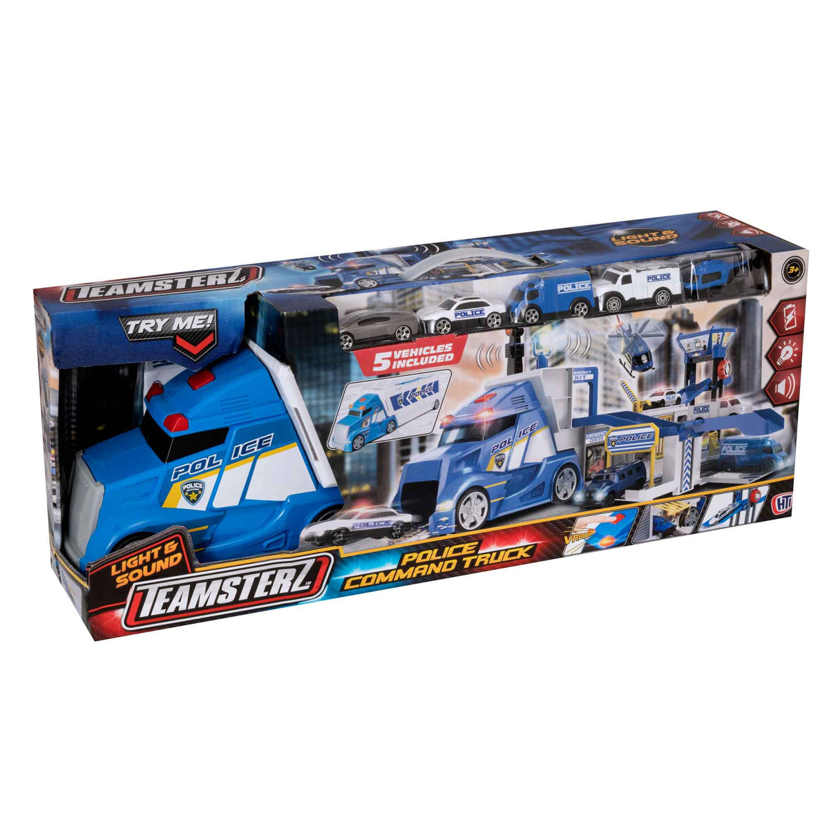 Teamsterz Police Command Toy Truck | Includes 3 Cars Cars &amp; Transporters