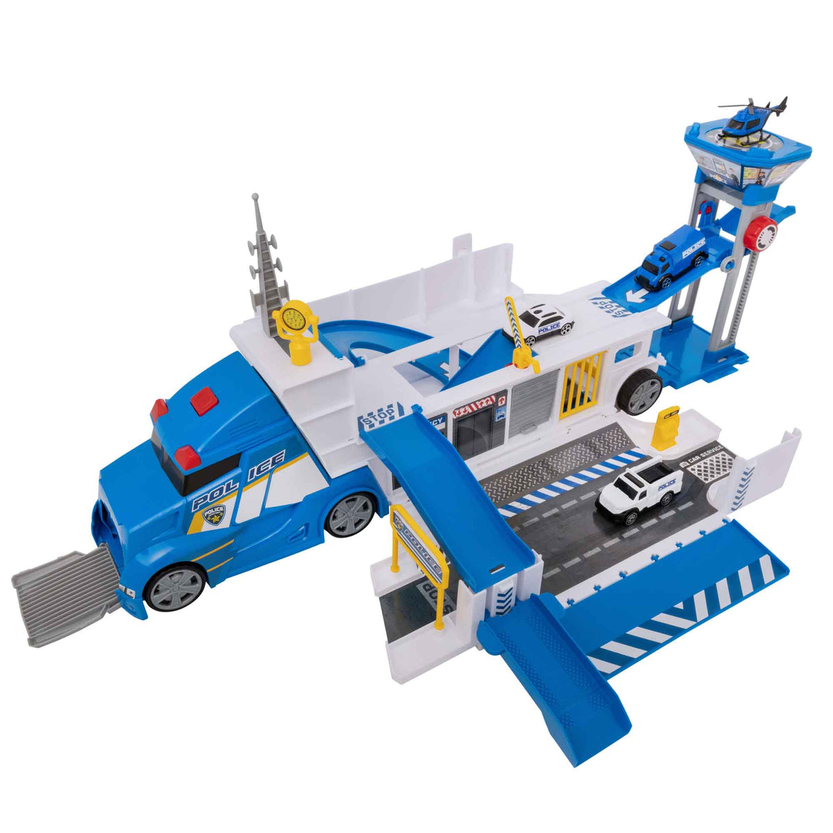 Teamsterz Police Command Toy Truck | Includes 3 Cars Cars &amp; Transporters