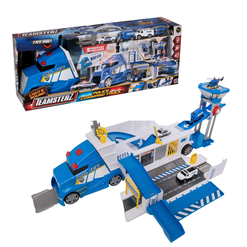 Teamsterz Police Command Toy Truck | Includes 3 Cars Cars & Transporters
